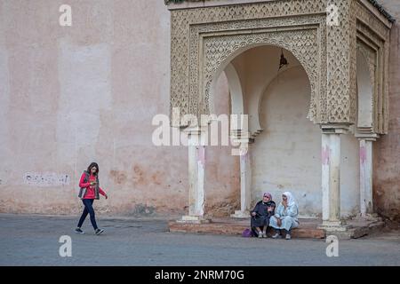 La Place El Hedim, Meknès, Maroc Banque D'Images