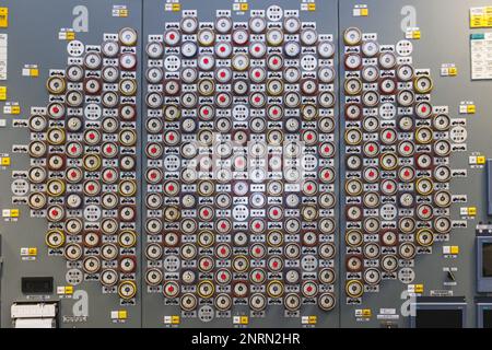 Visaginas, Lituanie - 2023 26 février: Centrale nucléaire d'Ignalina. Panneau de commande identique à la centrale de Tchernobyl. PH de haute qualité Banque D'Images