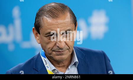 Doha, Qatar. 26th févr. 2023. Ramon Diaz, entraîneur en chef de la SFC Al-Hilal (KSA) d'Argentine, regarde avant leur match semi-final de la Ligue des champions de l'AFC 2022 contre Al-Duhail SC (QAT) au stade Al Thumama sur 26 février 2023 à Doha, au Qatar. Photo de Victor Fraile / Power Sport Images crédit: Power Sport Images Ltd/Alay Live News Banque D'Images