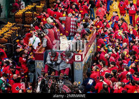 The historical carnival of ivrea 2023 Banque D'Images