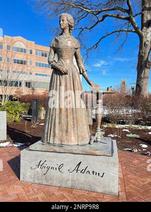 Statue d'Abigail Adams sculptée par Sergey Eylanbekov à Quincy, Massachusetts Banque D'Images