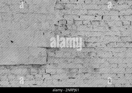 Les lignes qui font une texture de la brique plâtrée fissurée mur. Arrière-plan vectoriel. Illustration de Vecteur