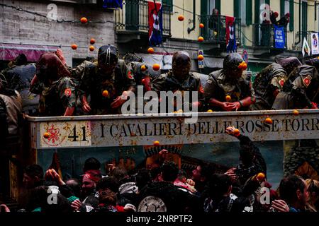 The historical carnival of ivrea 2023 Banque D'Images