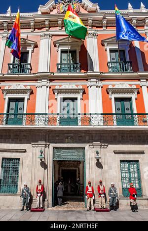 Palais présidentiel, sur la plaza Murillo, La Paz, Bolivie Banque D'Images