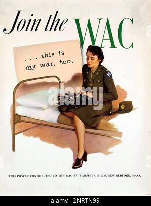 Women's Army corps WW2 Recruiting Banque D'Images