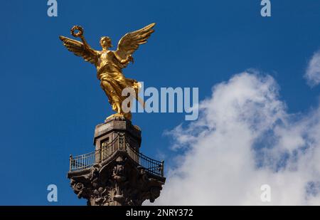 Monument, Golden angel, l'Avenue Reforma, Mexico, Mexique Banque D'Images