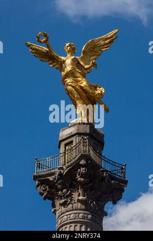 Monument, Golden angel, l'Avenue Reforma, Mexico, Mexique Banque D'Images