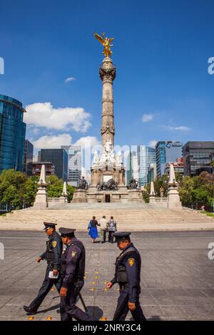 Monument, Golden angel, l'Avenue Reforma, Mexico, Mexique Banque D'Images
