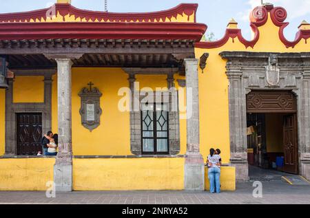 Casa De Cortes, Casa, Municipal Plaza Hidalgo, Coyoacan, Mexico City, Mexico Banque D'Images