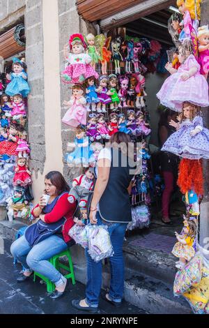 Boutique de poupée, Emiliano Zapata street, Mexico, Mexique Banque D'Images