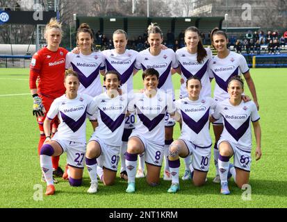 Centre Suning, Milan, Italie, 25 février 2023, Fiorentina Line Up pendant Inter - FC Internazionale vs ACF Fiorentina - football italien Serie A Women Match Banque D'Images