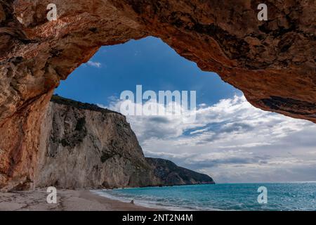 Belle plage porto katsiki à l'île de leukada en Grèce Banque D'Images