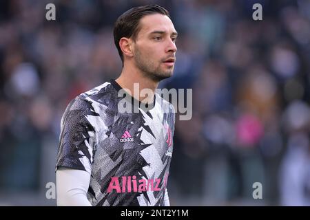 Mattia de Sciglio (Juventus) lors du match de football Serie A entre Juventus et Monza au stade Allianz, le 29 janvier 2023 à Turin, en Italie Banque D'Images