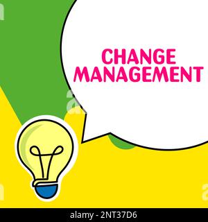 Texte montrant inspiration change Management. Concept Internet Remplacement du leadership dans une organisation nouvelles politiques Banque D'Images