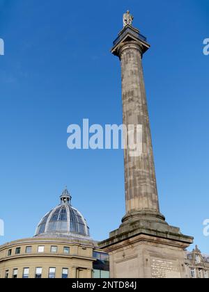 NEWCASTLE-UPON-TYNE, Tyne et Wear/UK - janvier 20 : Vue sur le Gray's Monument à Newcastle-upon-Tyne, Tyne et Wear, le 20 janvier, 2018 Banque D'Images