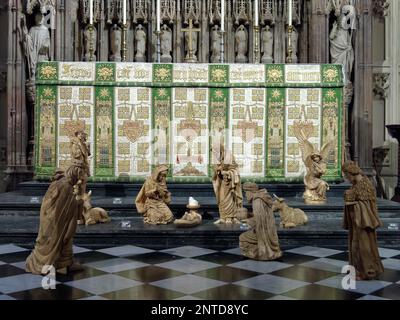 NEWCASTLE-UPON-TYNE, Tyne et Wear/UK - 20 janvier : Crèche dans la cathédrale à Newcastle-upon-Tyne, Tyne et Wear, le 20 janvier, 2018 Banque D'Images