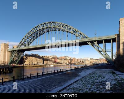 NEWCASTLE UPON TYNE, TYNE AND WEAR/UK - JANVIER 20 : vue du pont Tyne à Newcastle upon Tyne, Tyne et Wear sur 20 janvier 2018 Banque D'Images