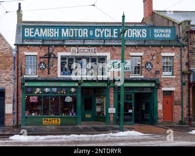 STANLEY, County Durham/UK - 20 janvier : Ancienne boutique au nord de l'Angleterre Open Air Museum à Stanley, County Durham le 20 janvier, 2018 Banque D'Images