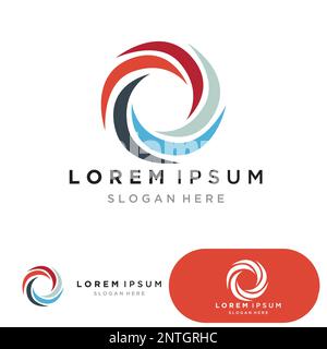 Tornado, vortex, éléments de conception de logo d'ouragan Illustration de Vecteur