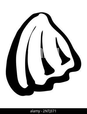 Coque de mer peinte à la main avec un coup de pinceau Illustration de Vecteur