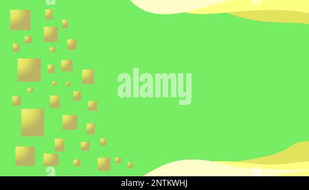 Arrière-plan abstrait vert avec bulles jaune liquide et jaune. Idéal pour les couvertures de livres, les fonds d'écran de site Web, les affiches, les bannières, les publicités Illustration de Vecteur