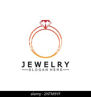 Un diamant abstrait pour le concept de design de logo d'affaires de bijoux Illustration de Vecteur