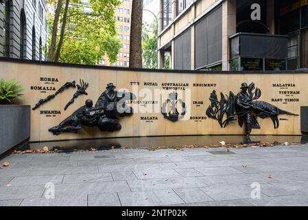 Le Royal Australian Regiment Memorial dans le quartier central des affaires de Sydney Banque D'Images