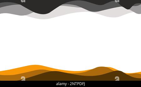 Résumé arrière-plan de coupe de papier dimensionnel en dégradé de couches texturées marron, marron clair, noir, gris et ondulé. Parfait pour les fonds d'écran de site Web, les affiches, b Illustration de Vecteur