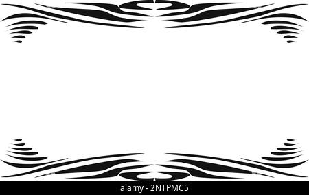 Arrière-plan de l'illustration abstraite avec bordure tribale noire. Idéal pour les fonds d'écran de site Web, les cartes d'invitation, les cartes de vœux, les affiches Illustration de Vecteur