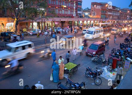 Chandpol Bazar, Jaipur, Rajasthan, Inde Banque D'Images