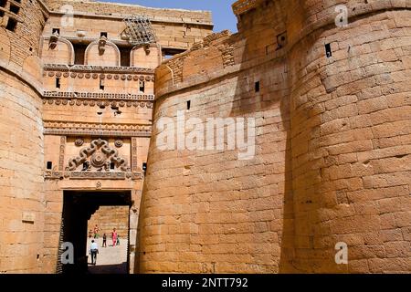 Surya gate, Jaisalmer Fort,Jaisalmer, Rajasthan, Inde Banque D'Images