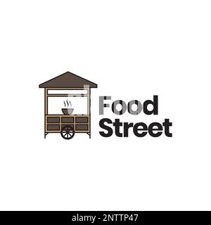 indonésien street foods magasin traditionnel menu magasin goût logo design vecteur Illustration de Vecteur