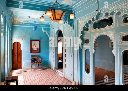 Zenana Mahal ou queen's chambers, City Palace, Udaipur, Rajasthan, Inde Banque D'Images