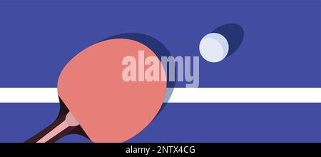 raquette et ballon pour jouer au ping-pong Illustration de Vecteur
