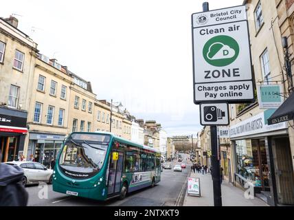 Panneau Bristol Clean Air zone. Banque D'Images