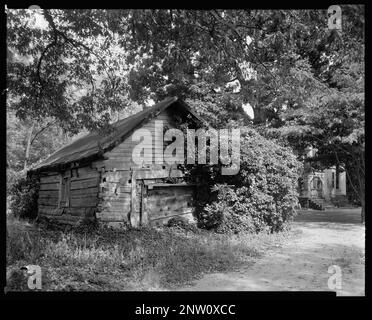 Barnett House, Sharon Road, Washington, comté de Wilkes, Géorgie. Carnegie Etude de l'architecture du Sud. États-Unis, Géorgie, comté de Wilkes, Washington, dépendances. Banque D'Images