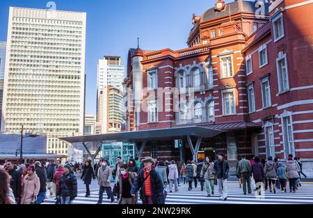 La gare de Tokyo, Marunouchi, Tokyo, Japon Banque D'Images