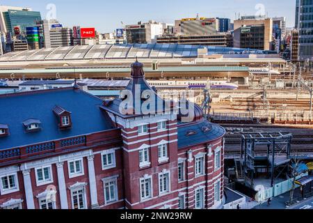 La gare de Tokyo, Marunouchi, Tokyo, Japon Banque D'Images