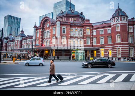 La gare de Tokyo, Marunouchi, Tokyo, Japon Banque D'Images