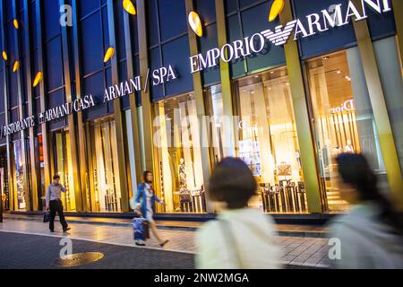 Armani, Giorgio Armani shop à Ginza. Harumi St.ville de Tokyo, Japon, Asie Banque D'Images