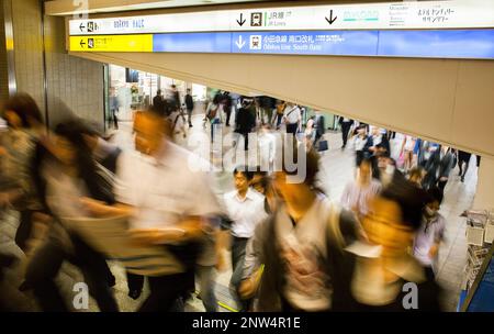 Metro. La gare de Shinjuku.Tokyo City, Japon, Asie Banque D'Images