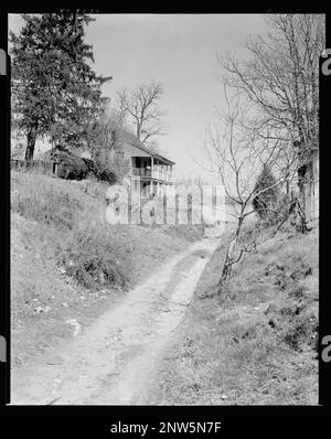 Port Royal House, Port Royal, Caroline County, Virginie. Carnegie Etude de l'architecture du Sud. États-Unis Virginia Caroline County Port Royal, sentiers et chemins, Maisons. Banque D'Images