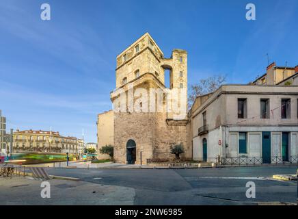 Tour la Tour de la Babote - vestige des anciennes fortifications du 12th siècle de Montpellier, France Banque D'Images