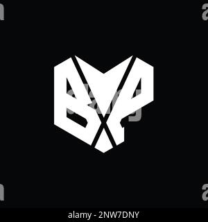 Logo BP monogramme abstrait forme hexagonale image vecteur modèle de conception Banque D'Images