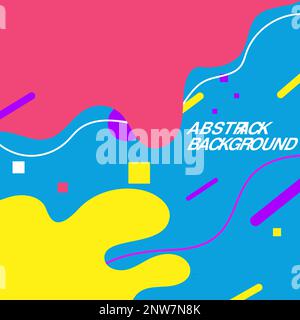 Résumé ensemble de modèles créatifs fluide, cartes, couvertures de couleur. Conception géométrique, liquides, formes. Collection vectorielle tendance. Motif pastel et néon, geome Illustration de Vecteur