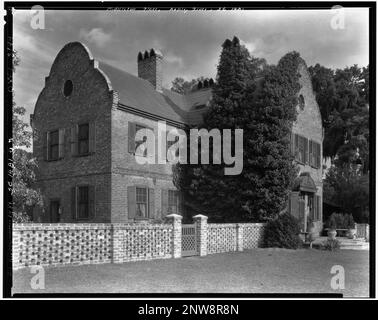 Middleton place, Ashley River vic., comté de Dorchester, Caroline du Sud. Carnegie Etude de l'architecture du Sud. États-Unis Caroline du Sud Dorchester County Ashley River vic, brickwork, Estates. Banque D'Images