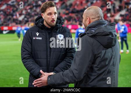 UTRECHT, PAYS-BAS - FÉVRIER 28: Entraîneur en chef Chris de Graaf de SV Spakenburg pendant le match final de la coupe KNVB TOTO néerlandaise entre le FC Utrecht et SV Spakenburg au Stadion Galgenwaard sur 28 février 2023 à Utrecht, pays-Bas (photo de Ben gal/Orange Pictures) Banque D'Images