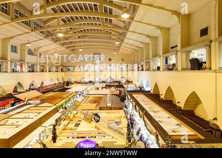 01/03/2020 Stuttgart, Allemagne. Vue intérieure sur la Markthalle Stuttgart, un nouveau bâtiment d'art construit entre 1911-1914 dans le centre de la ville. Banque D'Images