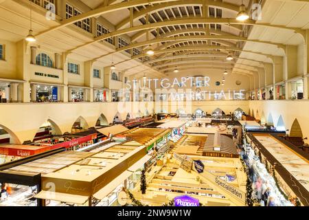 01/03/2020 Stuttgart, Allemagne. Vue intérieure sur la Markthalle Stuttgart, un nouveau bâtiment d'art construit entre 1911-1914 dans le centre de la ville. Banque D'Images