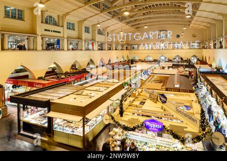 01/03/2020 Stuttgart, Allemagne. Vue intérieure sur la Markthalle Stuttgart, un nouveau bâtiment d'art construit entre 1911-1914 dans le centre de la ville. Banque D'Images